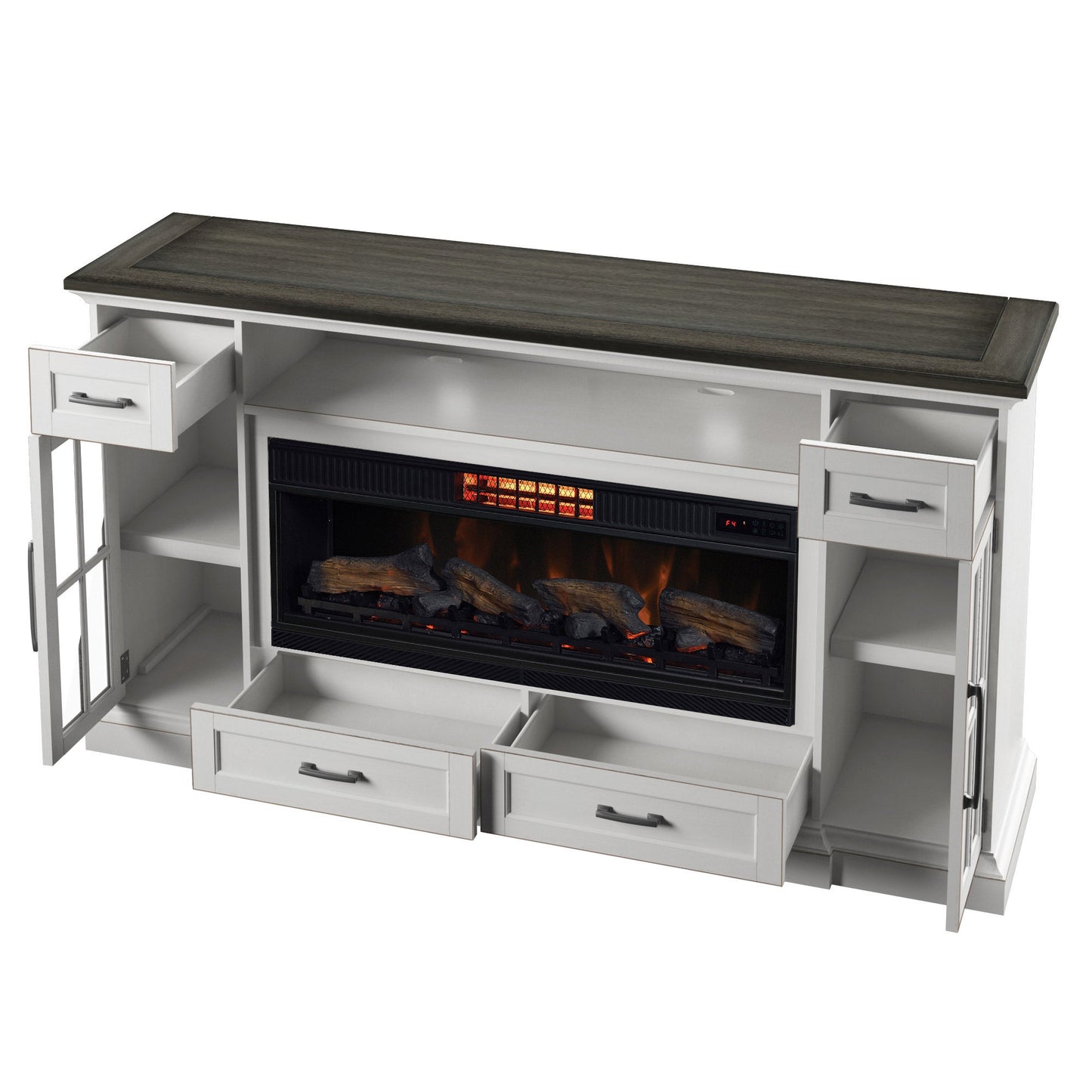 TRESANTI - Meuble Télé avec Foyer Électrique de 75 po Sloan-in-media-console-fireplace-costco-1782991-5