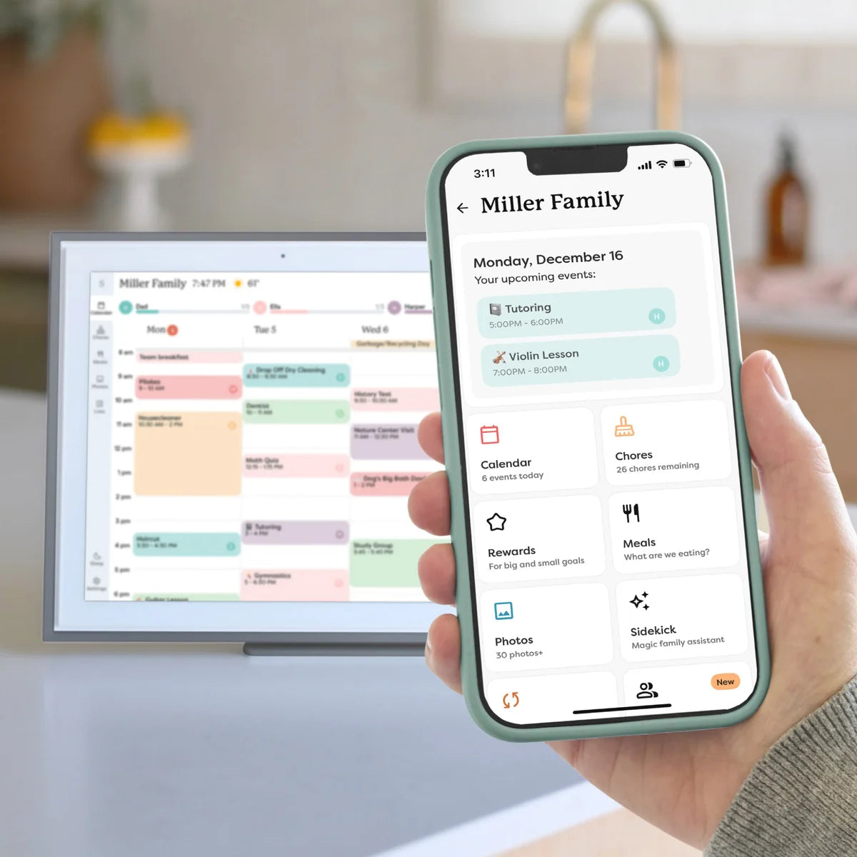 SKYLIGHT - Calendrier Intelligent à Écran Tactile de 15 po *Boite Ouverte*-smart-calendar-touchscreen-in-costco-2779005-grey-gris-charcoal-charbon-6