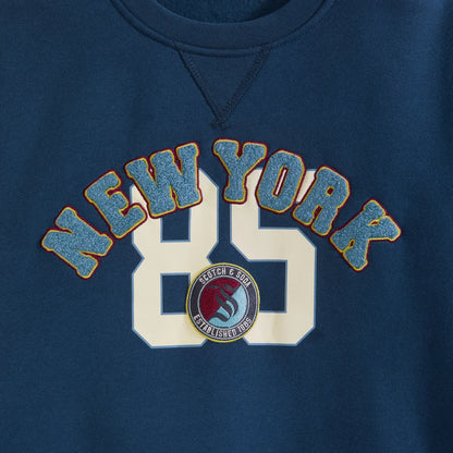 SCOTCH & SODA - Chandail en Molleton pour Enfant-Kids-Crewneck-Sweatshirt-Bleu-Marine-Blue-Navy-8091919-1930175