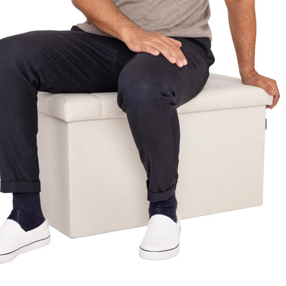 SEVILLE CLASSICS - Coffre-Banc de Rangement Pliable Boucle-trunk-bench-foldable-storage-costco-1796132-white-blanc-5