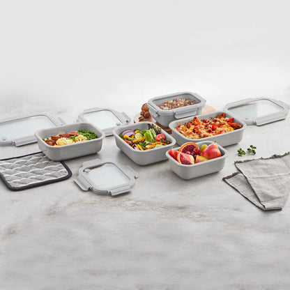 SAFDIE & CO. INC - Ensemble de Rangement en Céramique pour Aliments, 10 Pièces-ceramic-food-storage-set-pieces-costco-1796147-gris-grey-3