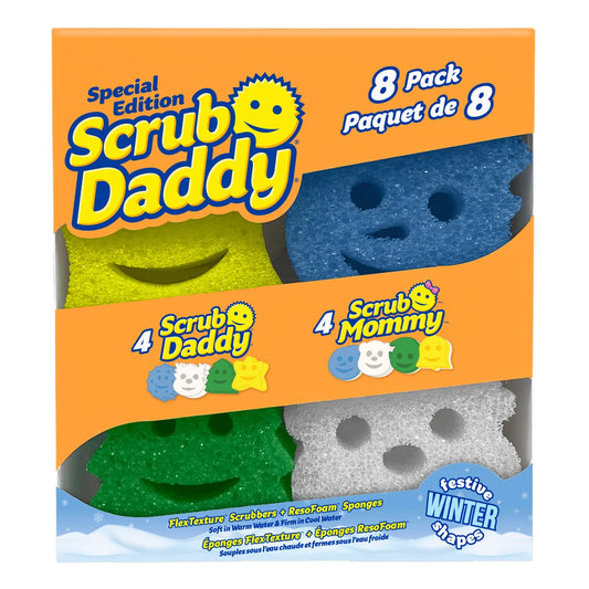 scrub-daddy-paquet-de-8-tampons-à-récurer-édition-fêtes-holiday-edition-pack-scrubbers-costco-1843106