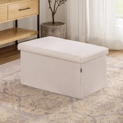 SEVILLE CLASSICS - Coffre-Banc de Rangement Pliable Boucle-trunk-bench-foldable-storage-costco-1796132-white-blanc-7