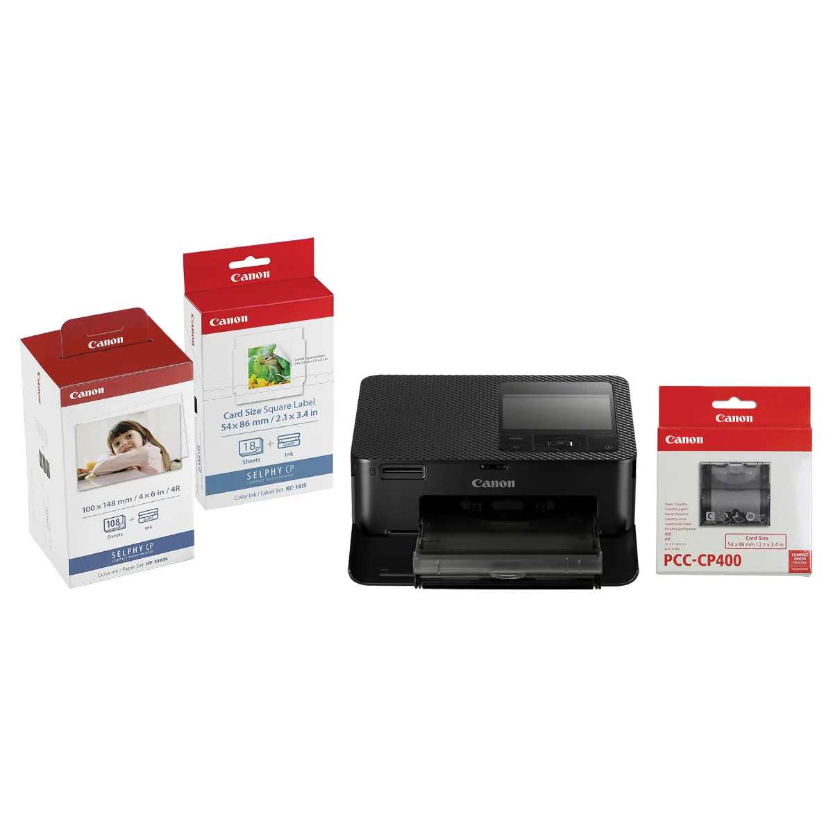 CANON - Imprimante Photo Compacte avec Encre de Couleur et Papier SELPHY CP1500-Compact Photo Printer, Ink and Photo Paper Bundle-costco-2711304