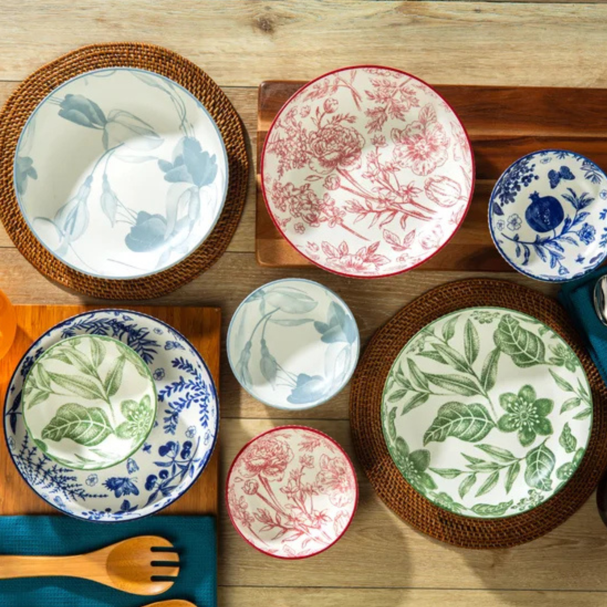 SIGNATURE HOUSEWARES - Ensemble de 8 Bols en Grès | 8 pc stoneware bowl set 