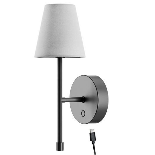 GLOBE - Paquet de 2 Appliqués Rechargeables-black-rechargeable-sconces-white-led-costco-1806224