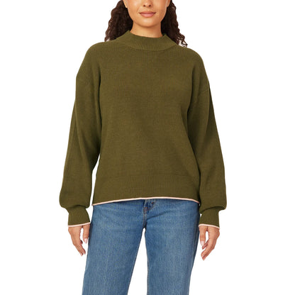 SCOTCH & SODA - Chandail Côtelé à Col Montant pour Femmes-womens-ribbed-mock-neck-pullover-1917513-1938881-olive-vert-green-1