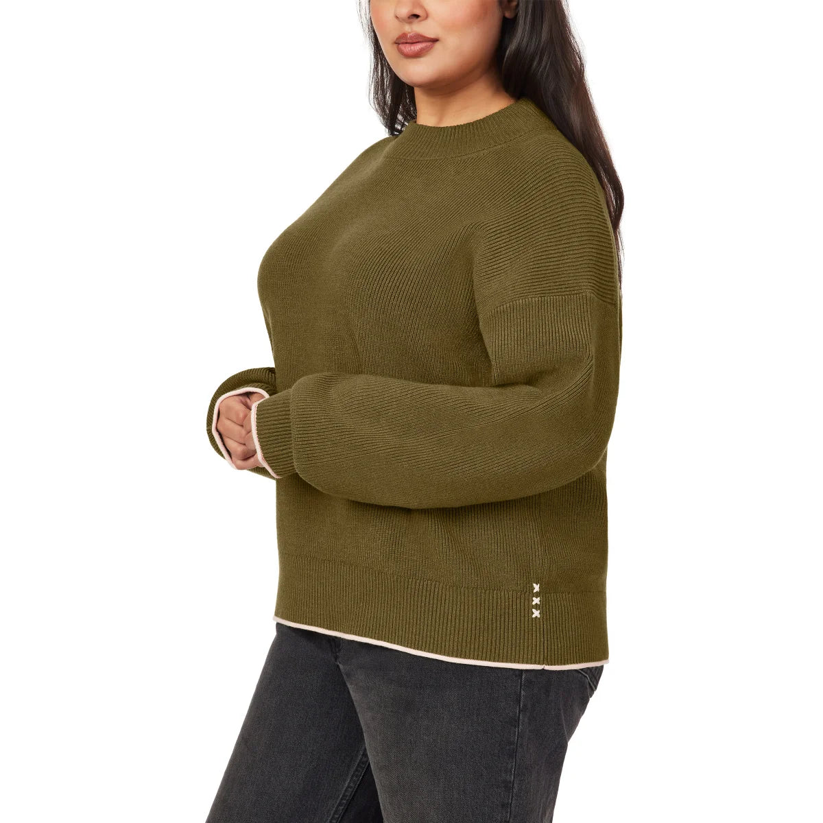 SCOTCH & SODA - Chandail Côtelé à Col Montant pour Femmes-womens-ribbed-mock-neck-pullover-1917513-1938881-olive-vert-green-6