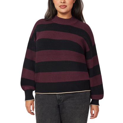 SCOTCH & SODA - Chandail Côtelé à Col Montant pour Femmes-womens-ribbed-mock-neck-pullover-1917512-1938879-rouge-bourgogne-red-burgundy-2
