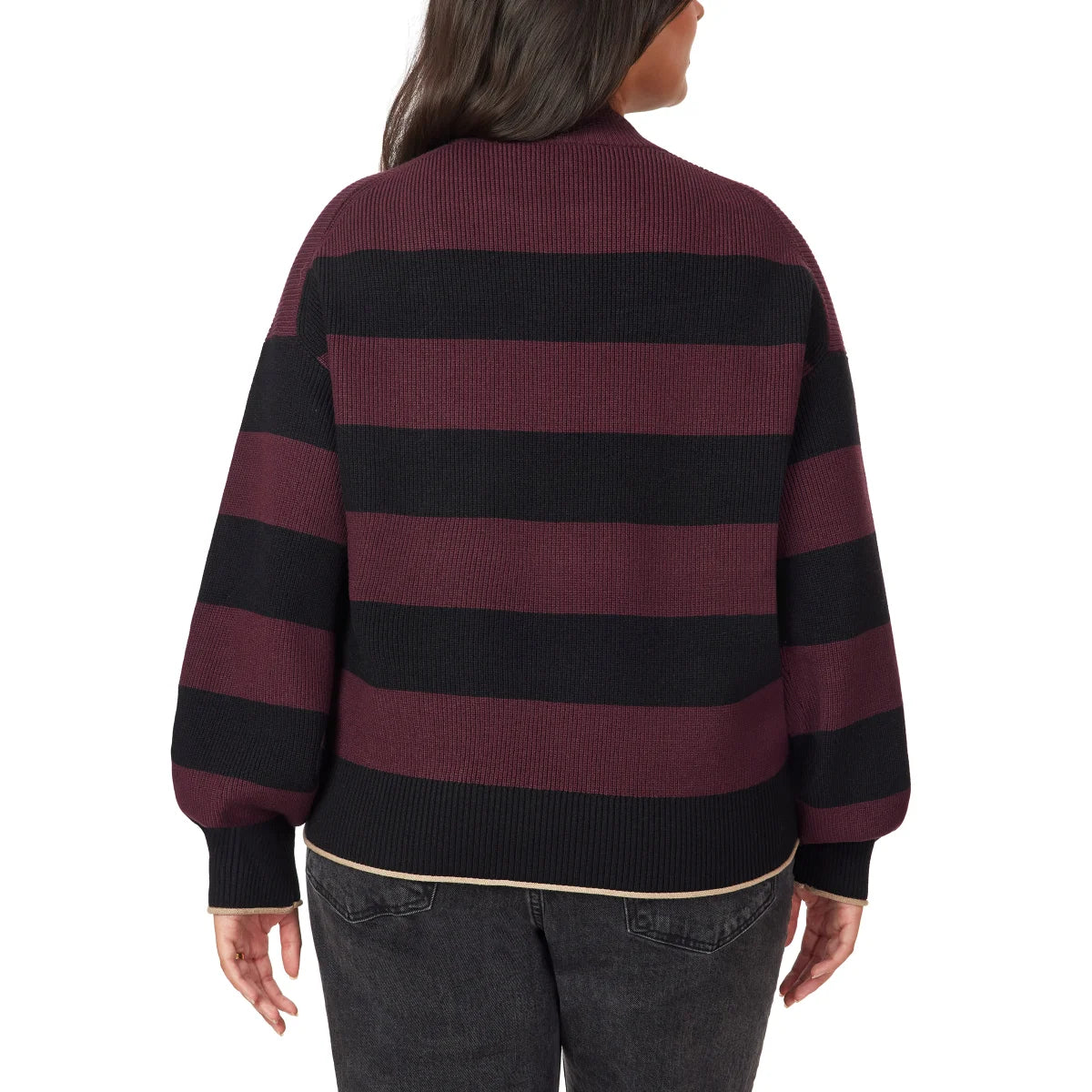 SCOTCH & SODA - Chandail Côtelé à Col Montant pour Femmes-womens-ribbed-mock-neck-pullover-1917512-1938879-rouge-bourgogne-red-burgundy-4