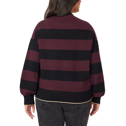 SCOTCH & SODA - Chandail Côtelé à Col Montant pour Femmes-womens-ribbed-mock-neck-pullover-1917512-1938879-rouge-bourgogne-red-burgundy-4