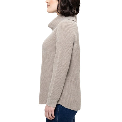 TAHARI - Chandail à Col Drapé pour Femme-cowl-neck-sweater-women's-costco-2707001-beige-brun-brown-2