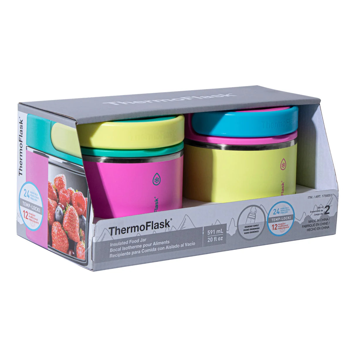 THERMOFLASK - Paquet de 2 Bocaux Isotherme pour Aliments de 591 ml-insulated-food-jars-costco-pack-1759351-rose-pink-7