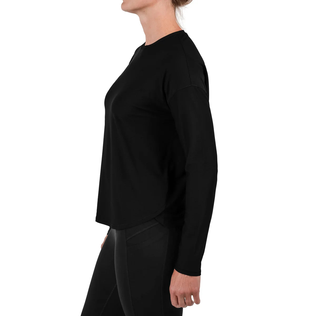 TUFF ATHLETICS - Chandail de Sport pour Femme-Womens-Long-Sleeve-Active-Top-Noir-Black-1934880- 1962842