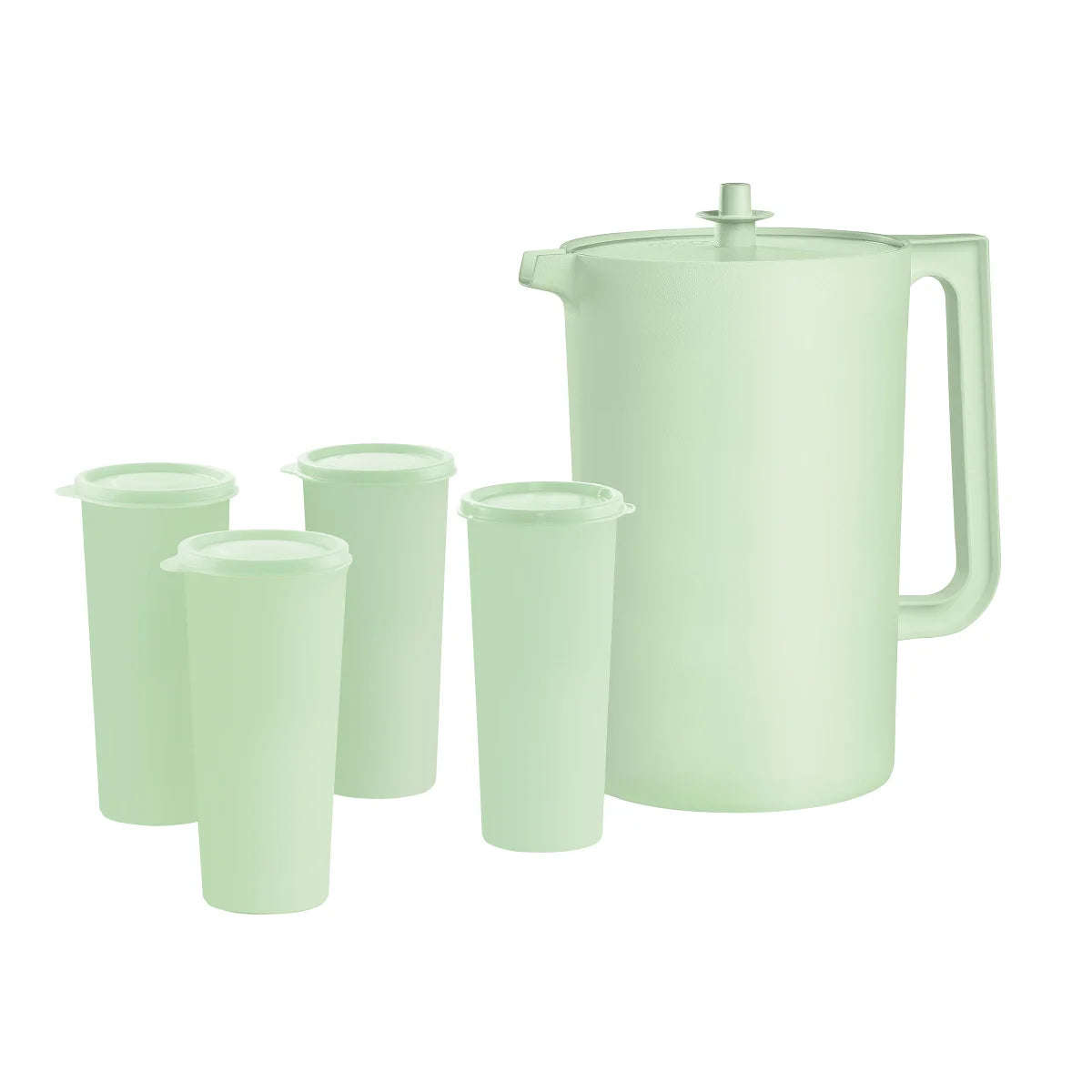 TUPPERWARE - Ensemble Pichet et Gobelets 5 piècespitcher-4-tumbler-set-heritage-costco-1907330-green-vert