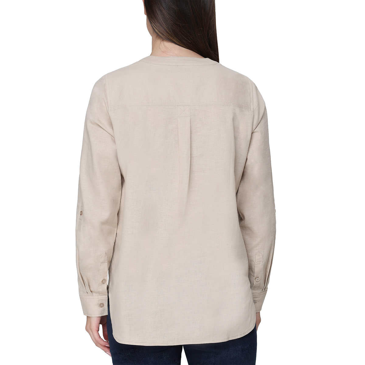 tahari-chemise-manches-longueur-ajustable-femme-women's-roll-tab-shirt-3