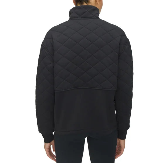 TILLEY - Haut Matelassé à Glissière un Quart pour Femme-Womens-Quilted-1/4-Zip-Pullover-Noir-Black-1947320-1953277