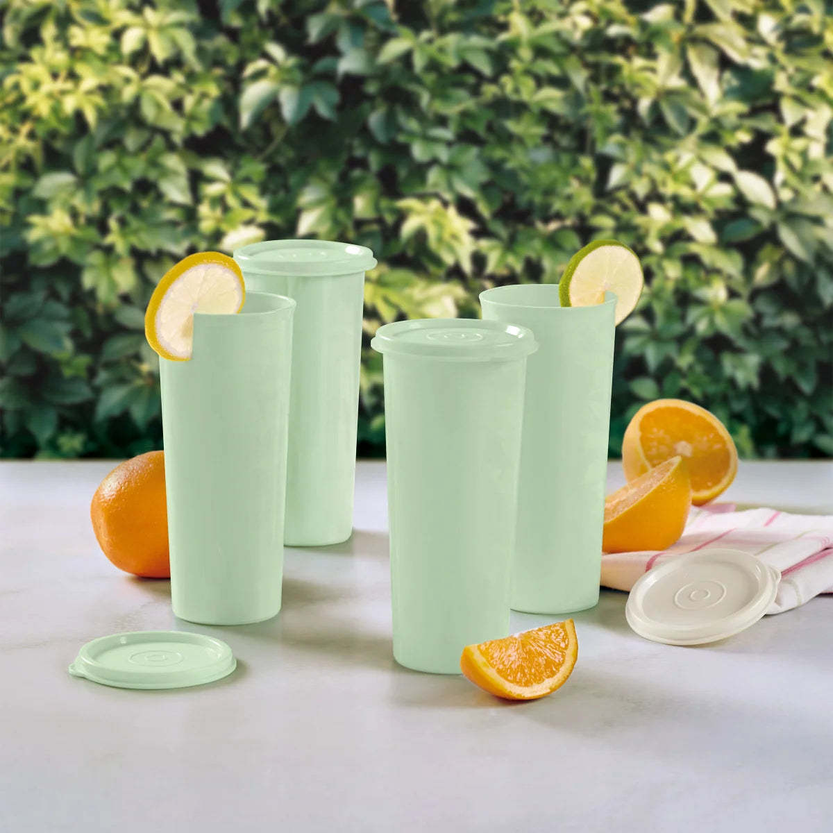 TUPPERWARE - Ensemble Pichet et Gobelets 5 piècespitcher-4-tumbler-set-heritage-costco-1907330-green-vert-3