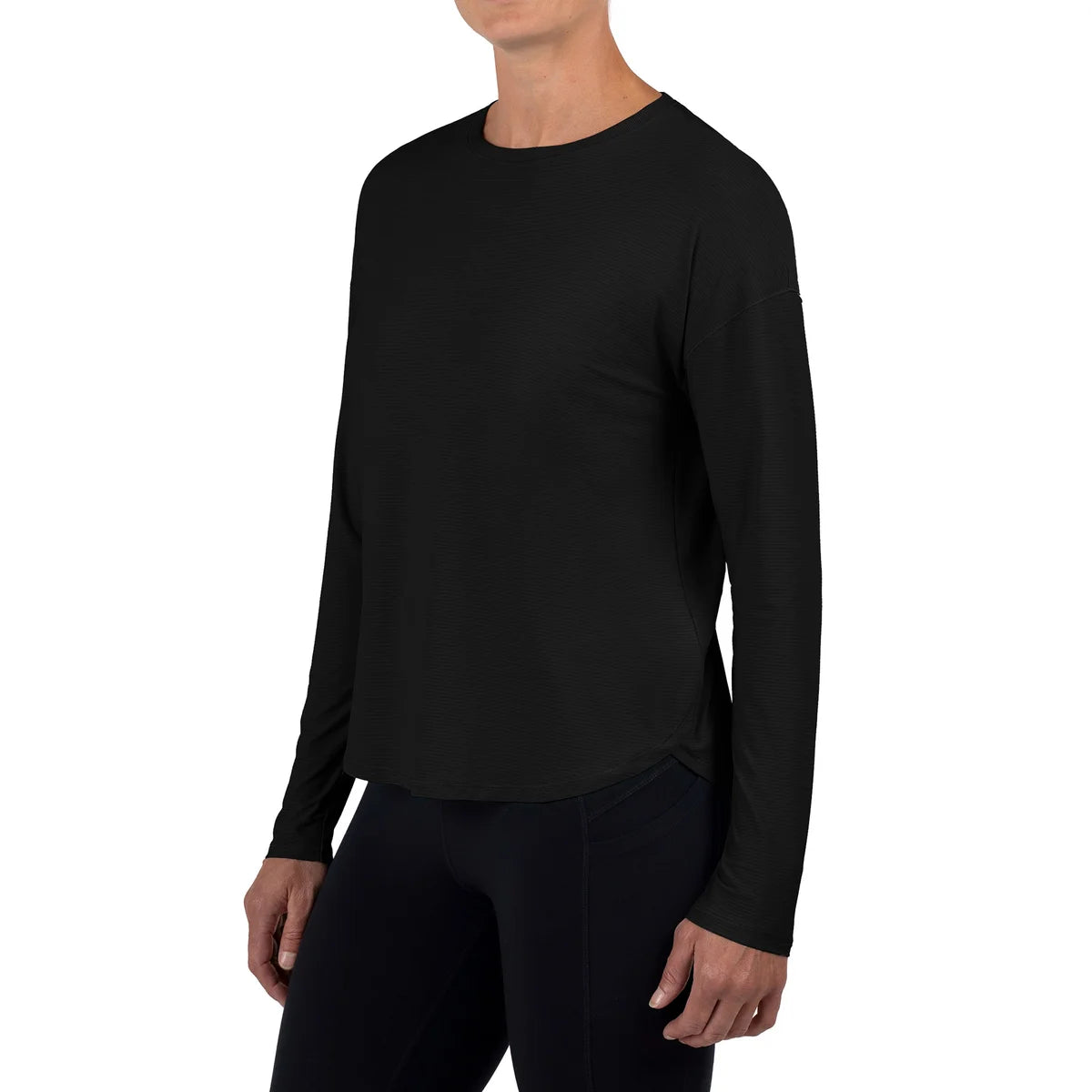 TUFF ATHLETICS - Chandail de Sport pour Femme-Womens-Long-Sleeve-Active-Top-Noir-Black-1934880- 1962842
