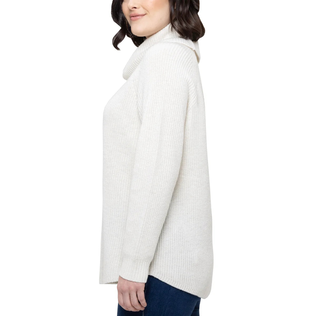 TAHARI - Chandail à Col Drapé pour Femme-cowl-neck-sweater-women's-costco-2707001-blanc-white-cream-crème-2