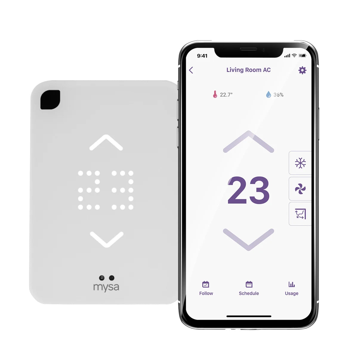 MYSA - Thermostat Intelligent pour Thermopompes Mini Split et Climatiseur *Boite Ouverte*-smart-thermostat-mini-split-heat-pumps-and-ac-costco-1806838-5