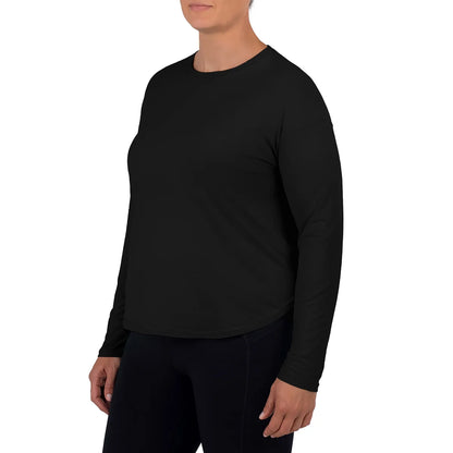 TUFF ATHLETICS - Chandail de Sport pour Femme-Womens-Long-Sleeve-Active-Top-Noir-Black-1934880- 1962842