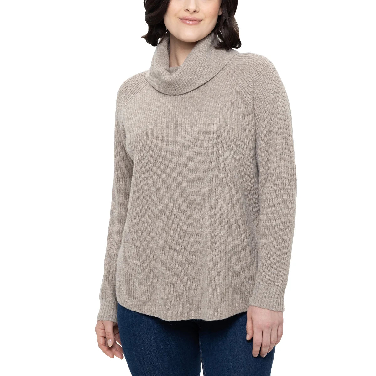 TAHARI - Chandail à Col Drapé pour Femme-cowl-neck-sweater-women's-costco-2707001-beige-brun-brown