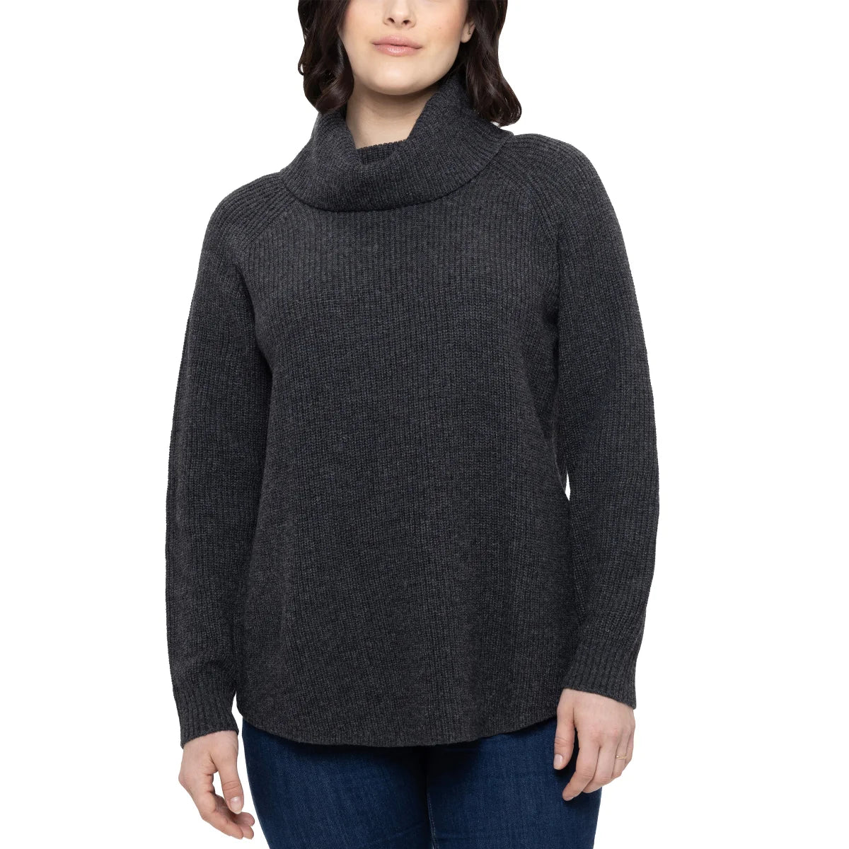 TAHARI - Chandail à Col Drapé pour Femme-cowl-neck-sweater-women's-costco-2707001-gris-grey-gray-dark-foncé