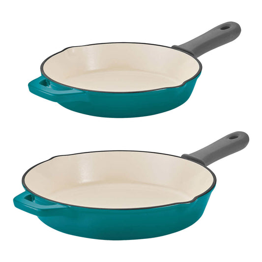 tramontane-ensemble-2-poêles-fonte-émaillée-enameled-cast-iron-piece-set-skillets