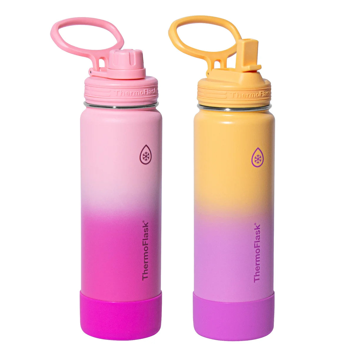 THERMOFLASK - Ensemble de 2 Bouteilles Isothermes de 710 ml-pack-insulated-bottles-costco-24-oz-1730866-yellow-jaune