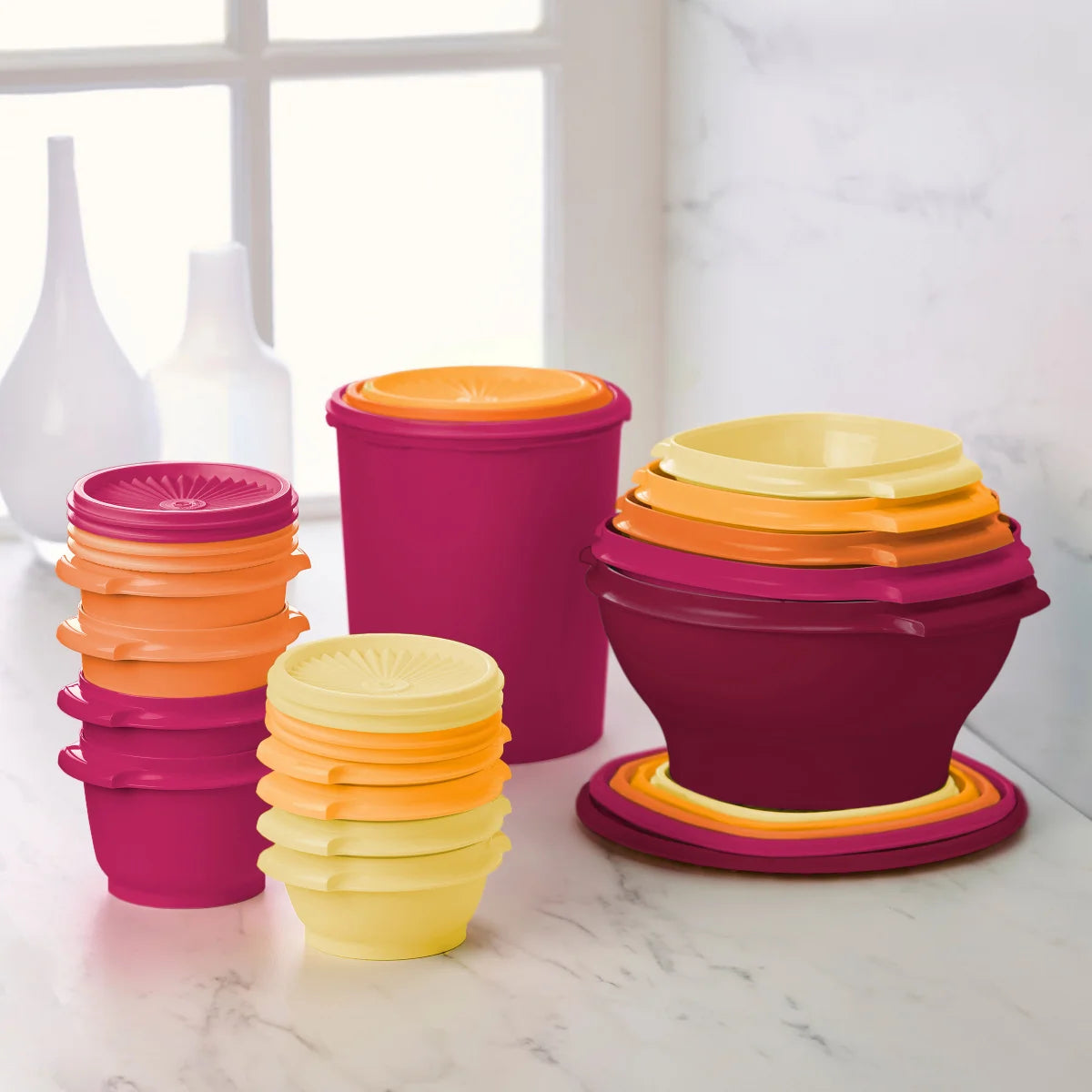 TUPPERWARE - Ensemble 16 Pièces Collection Heritage-container-set-costco-1825596-8-rouge-red-2