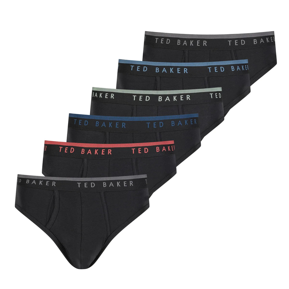 TED BAKER - Paquet de 6 Caleçons Pour Homme-Mens-6-Pack-Brief-Noir-Black-3896710-1905175