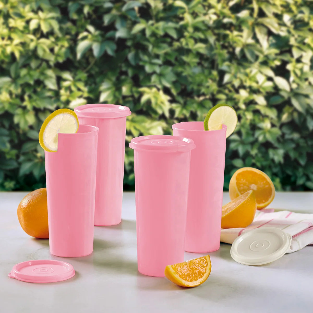 TUPPERWARE - Ensemble Pichet et Gobelets 5 piècespitcher-4-tumbler-set-heritage-pink-rose-costco-1907330-3