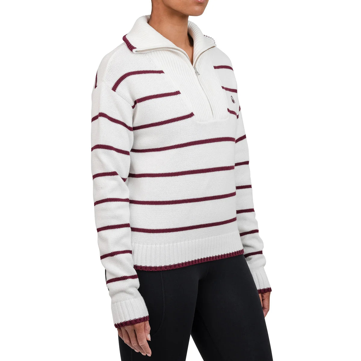 UNITED-COLORS-OF-BENETTON-Chandail-Glissière-un-Quart-Femme-women's-quarter-zip-sweater-1/4-7