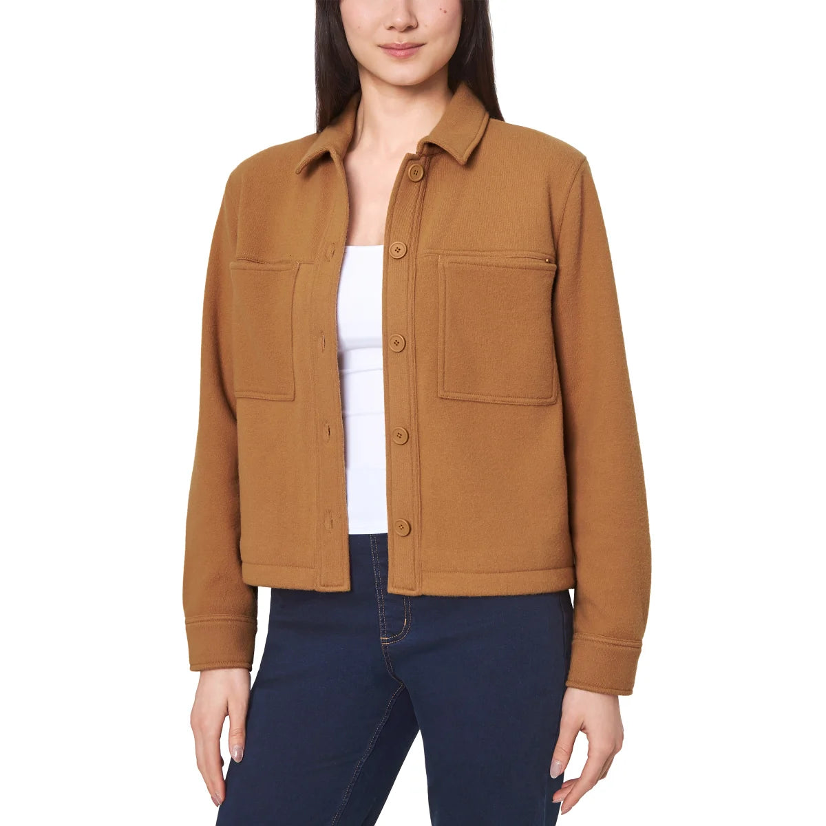 MONDETTA - Veste Courte en Tricot pour Femme-Womens-Knit-Cropped-Jacket-Brun-Brown-1919384-1929460