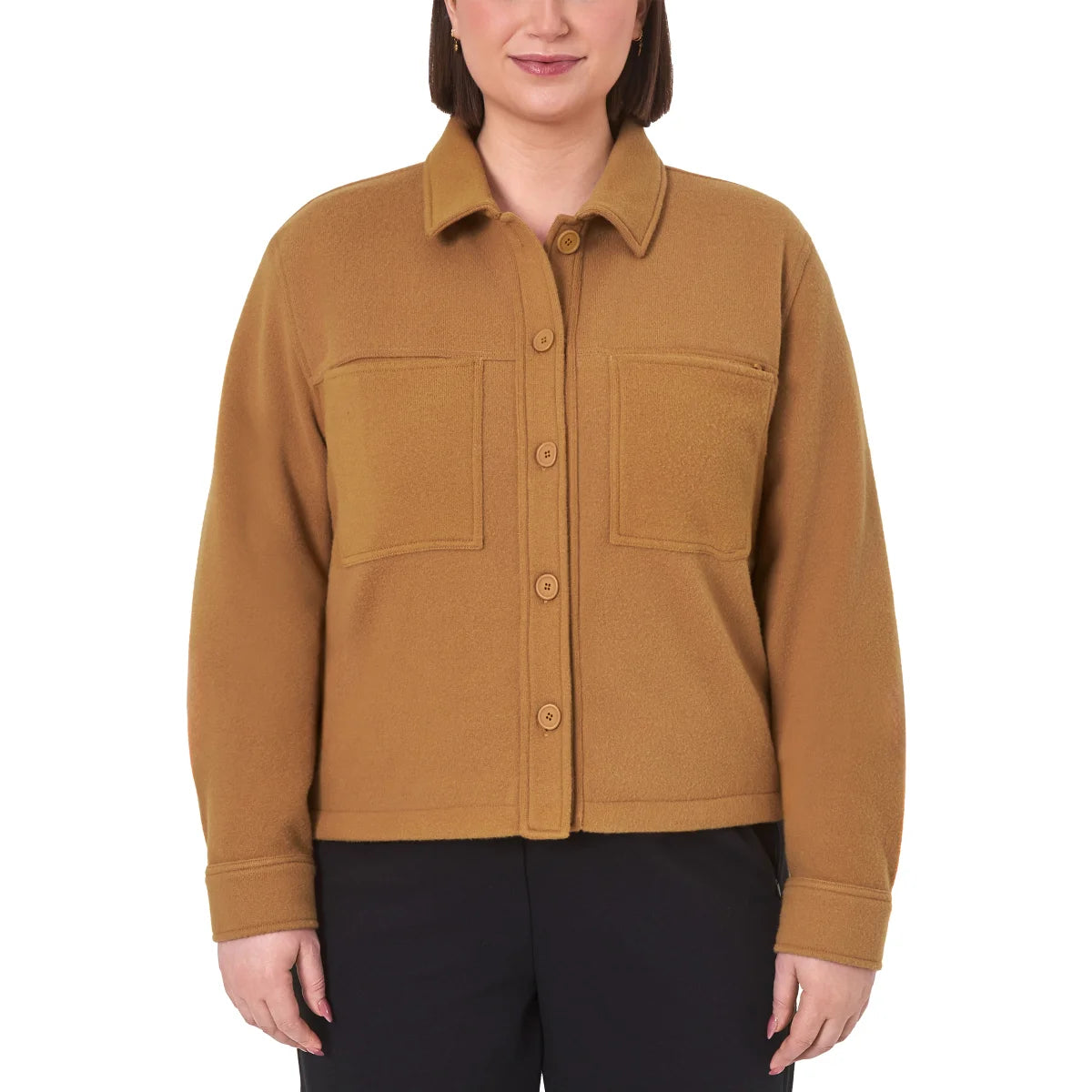 MONDETTA - Veste Courte en Tricot pour Femme-Womens-Knit-Cropped-Jacket-Brun-Brown-1919384-1929460