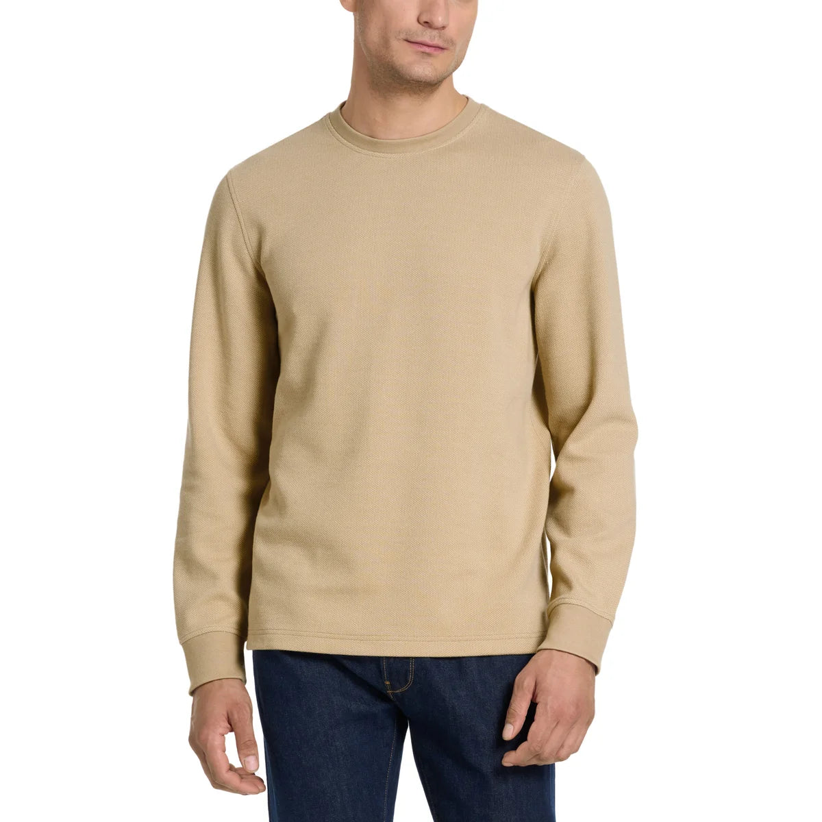 VAN HEUSEN - Chandail pour Homme-Mens-Crewneck-Beige-1982626-1924748