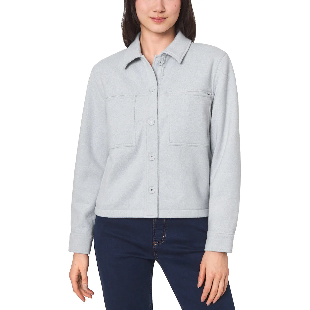 MONDETTA - Veste Courte en Tricot pour Femme-Womens-Knit-Cropped-Jacket-Gris-Grey-1919384-1929461