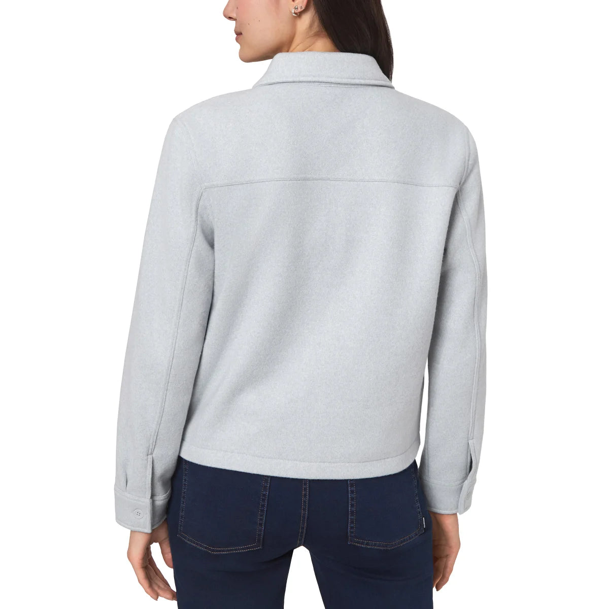 MONDETTA - Veste Courte en Tricot pour Femme-Womens-Knit-Cropped-Jacket-Gris-Grey-1919384-1929461