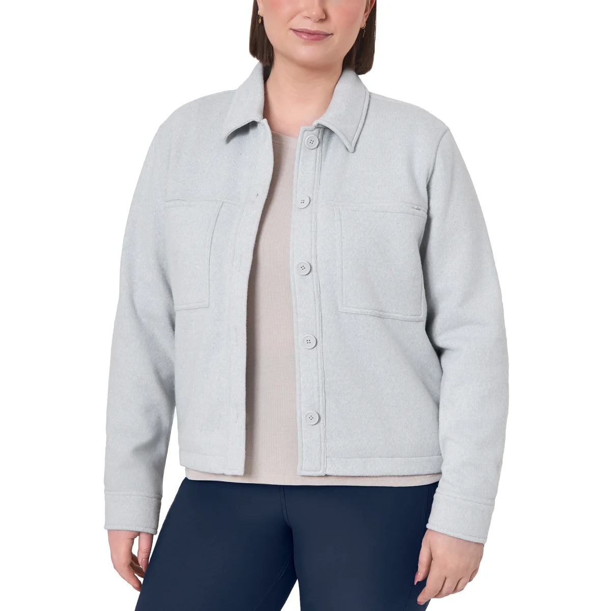 MONDETTA - Veste Courte en Tricot pour Femme-Womens-Knit-Cropped-Jacket-Gris-Grey-1919384-1929461