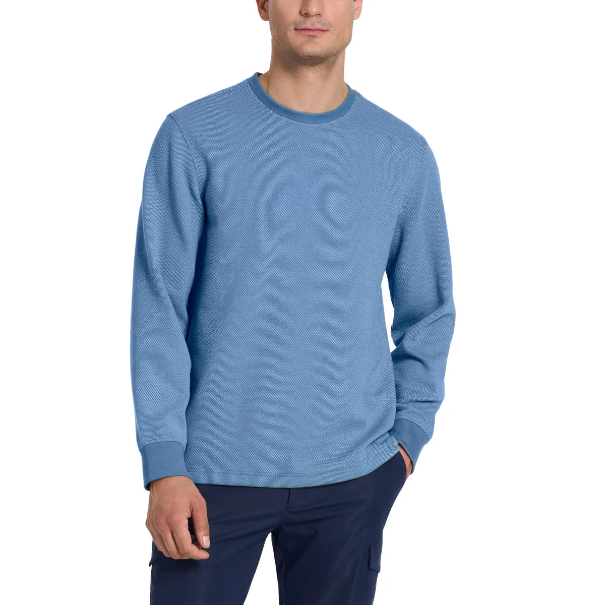 VAN HEUSEN - Chandail pour Homme-Mens-Crewneck-Bleu-blue-1982626-1924749
