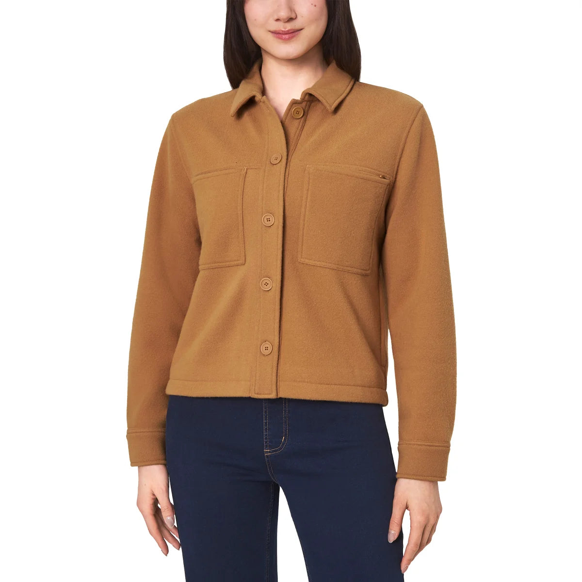 MONDETTA - Veste Courte en Tricot pour Femme-Womens-Knit-Cropped-Jacket-Brun-Brown-1919384-1929460