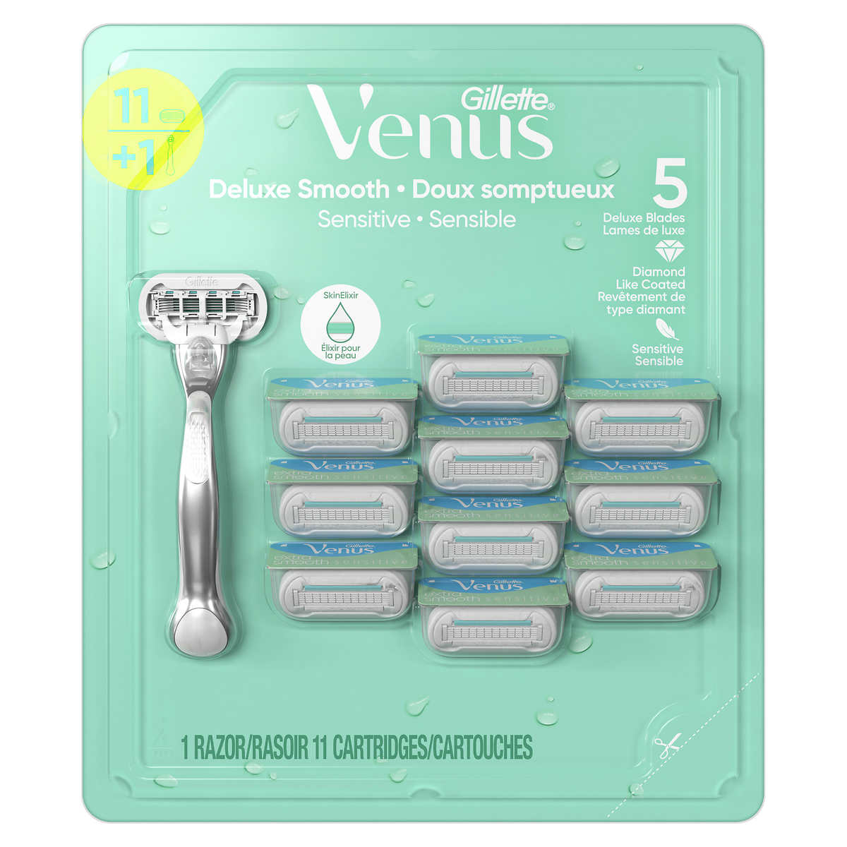 GILLETTE VENUS - Rasoir et Lames Doux Somptueux Sensible pour Femme ...