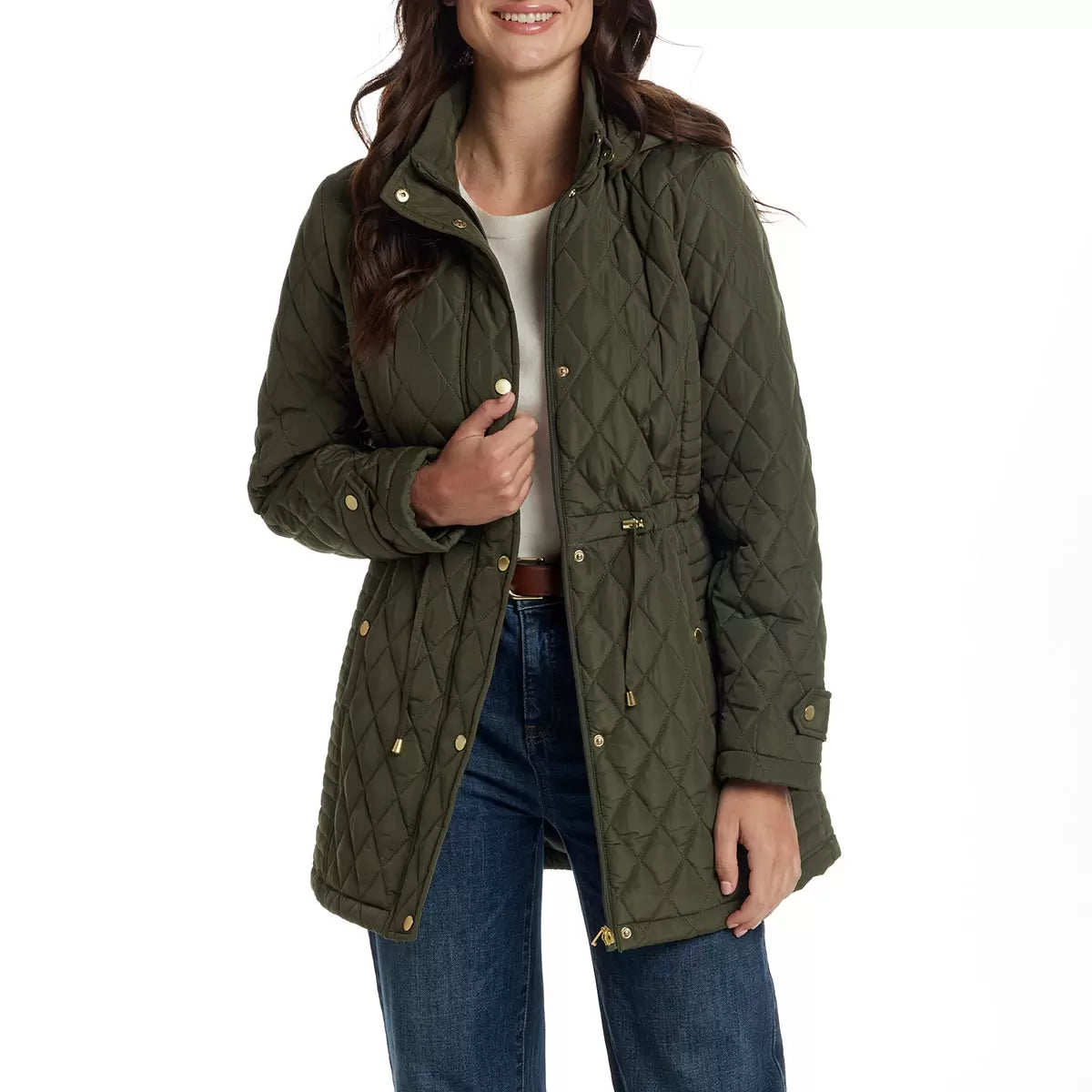WEATHERPROOF - Manteau Léger pour Femme-Womens-Mid-Season-Coat-Vert-Green-2315502-4
