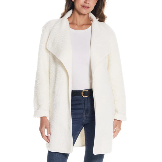WEATHERPROOF - Cardigan Réversible en Sherpa pour Femme-Womens-Reversible-Sherpa-Cardigan-Blanc-White-Crème-Cream-1931775-1931777