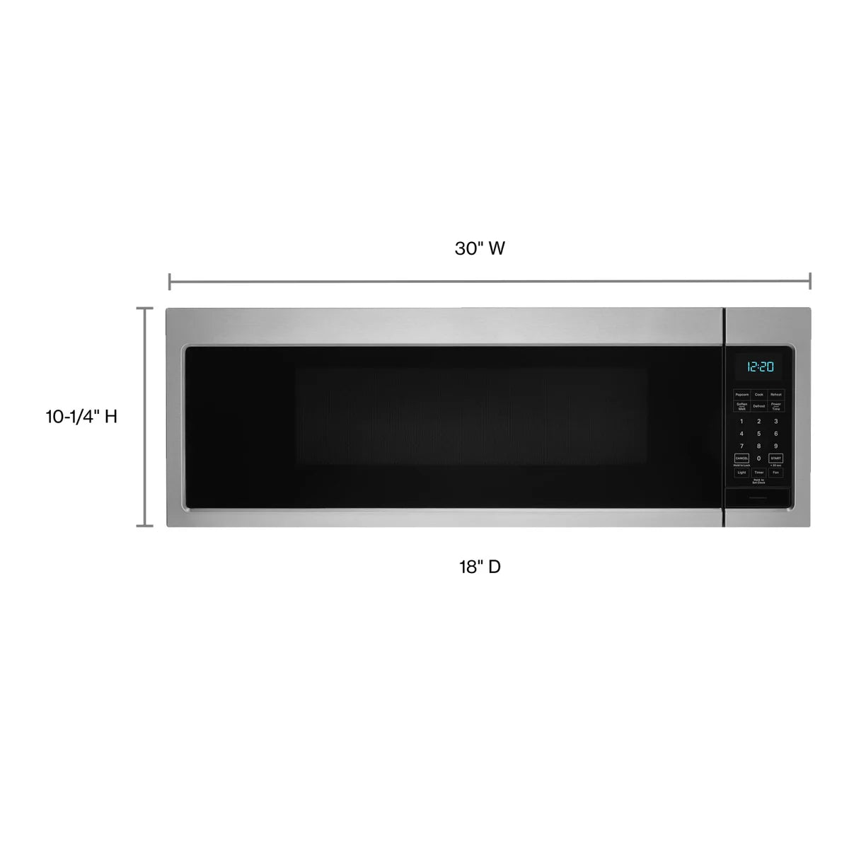 WHIRLPOOL - Four à Micro-Ondes Mince à Hotte Intégrée *Boite Ouverte*-LOW-PROFILE-MICROWAVE-HOOD-COMBINATION-COSTCO-7451252-YWML35011KS7