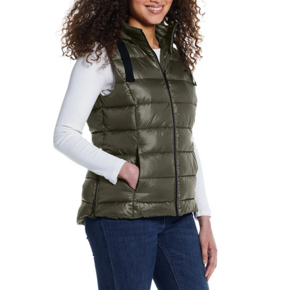 WEATHERPROOF - Veste Sans Manches pour Femme vert olive | Weatherproof - Women's olive green puffer vest