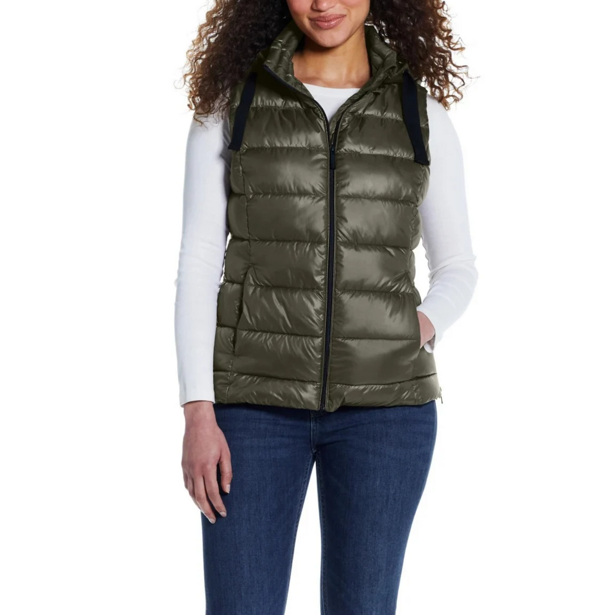 WEATHERPROOF - Veste Sans Manches pour Femme vert olive | Weatherproof - Women's olive green puffer vest