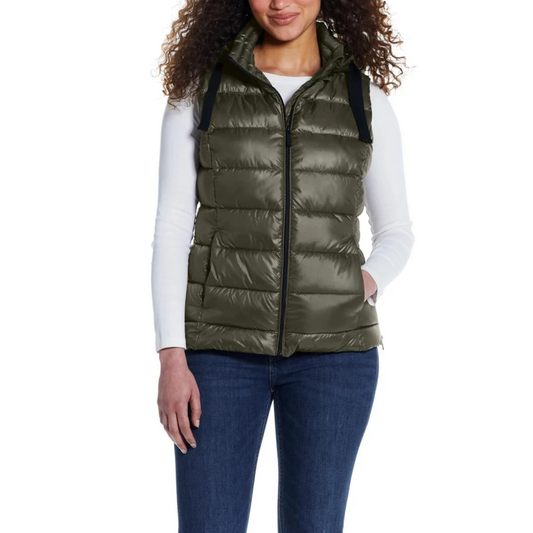 WEATHERPROOF - Veste Sans Manches pour Femme vert olive | Weatherproof - Women's olive green puffer vest