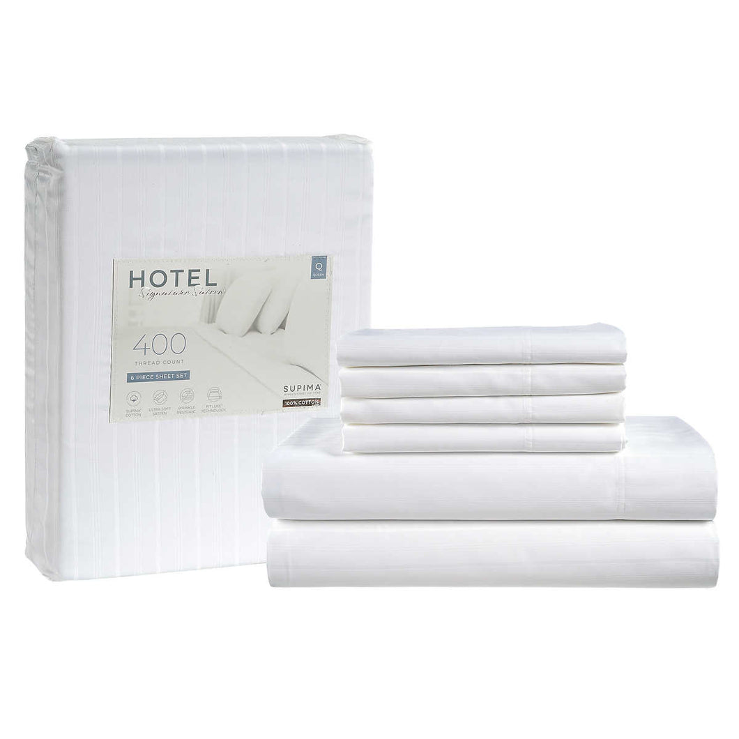 hotel-signature-sateen-ensemble-draps-6-pièces-supima-piece-cotton-sheet-set